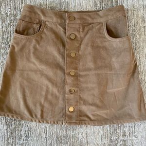Express camel corduroy mini skirt